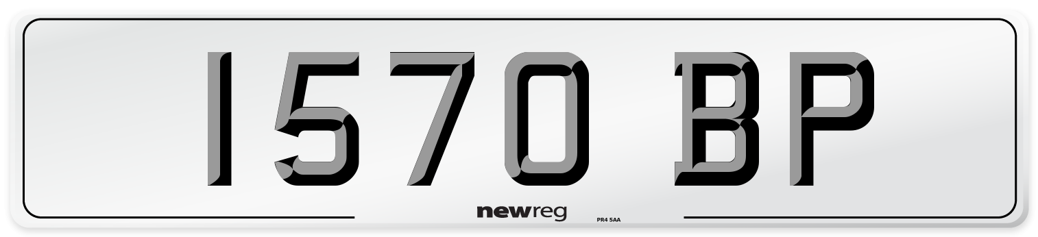 1570 BP Front Number Plate