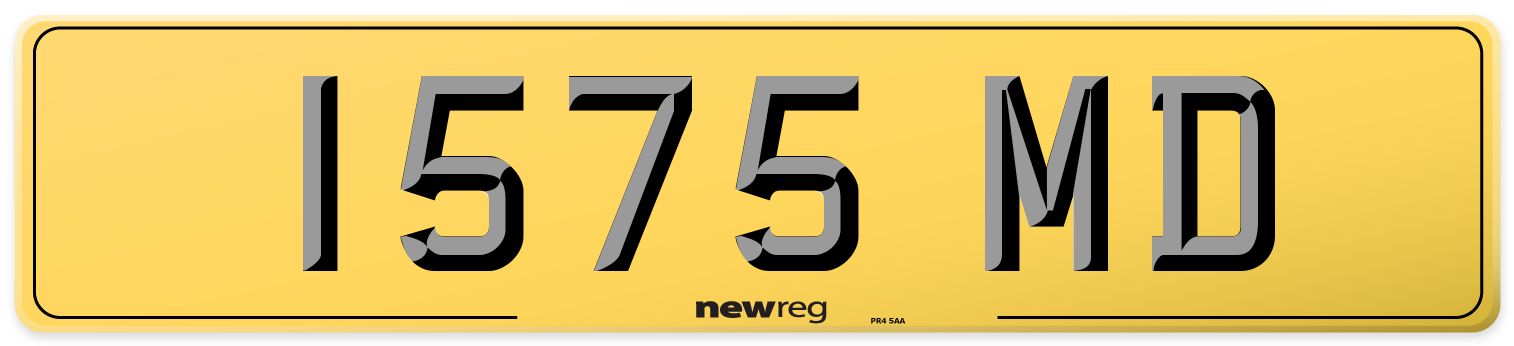 1575 MD Rear Number Plate