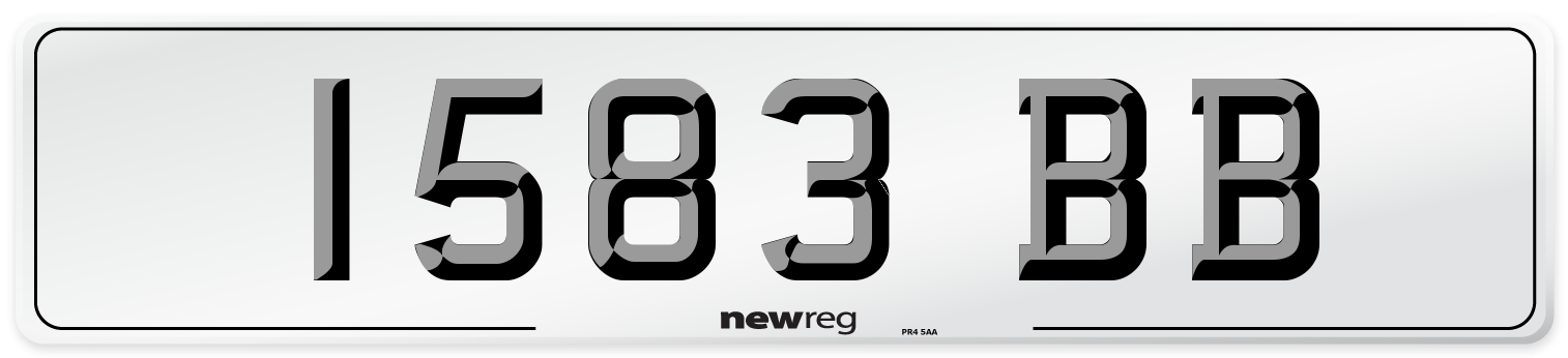 1583 BB Front Number Plate