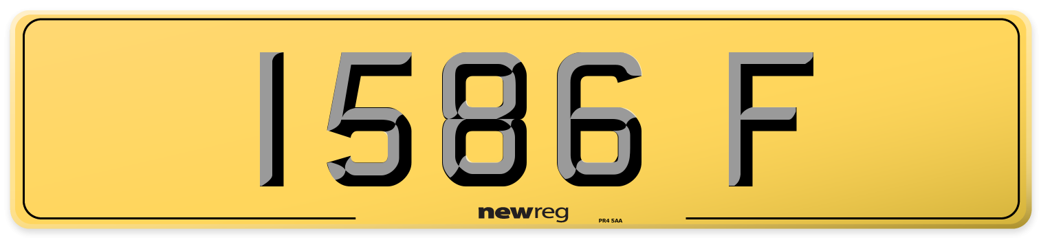 1586 F Rear Number Plate