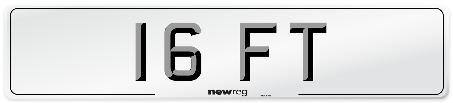 16 FT Front Number Plate