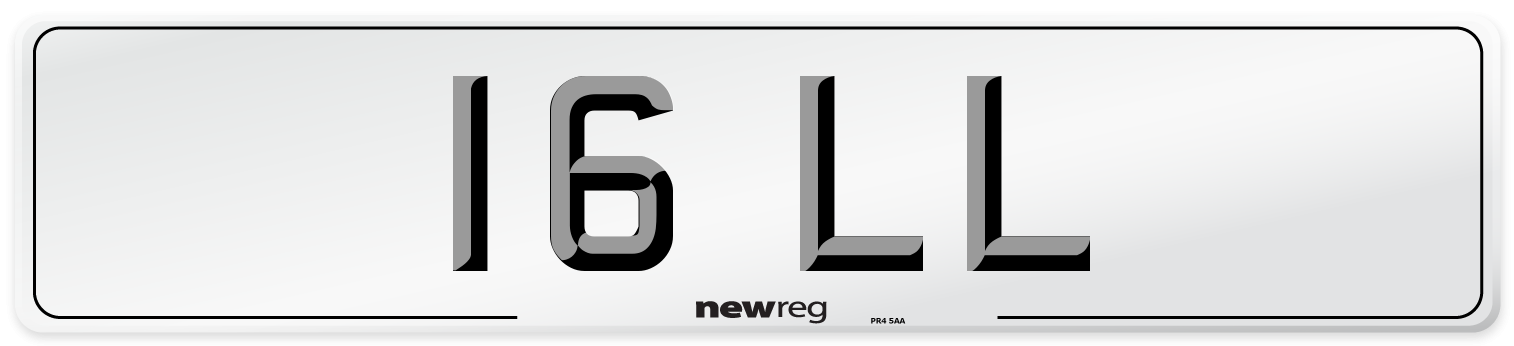 16 LL Front Number Plate