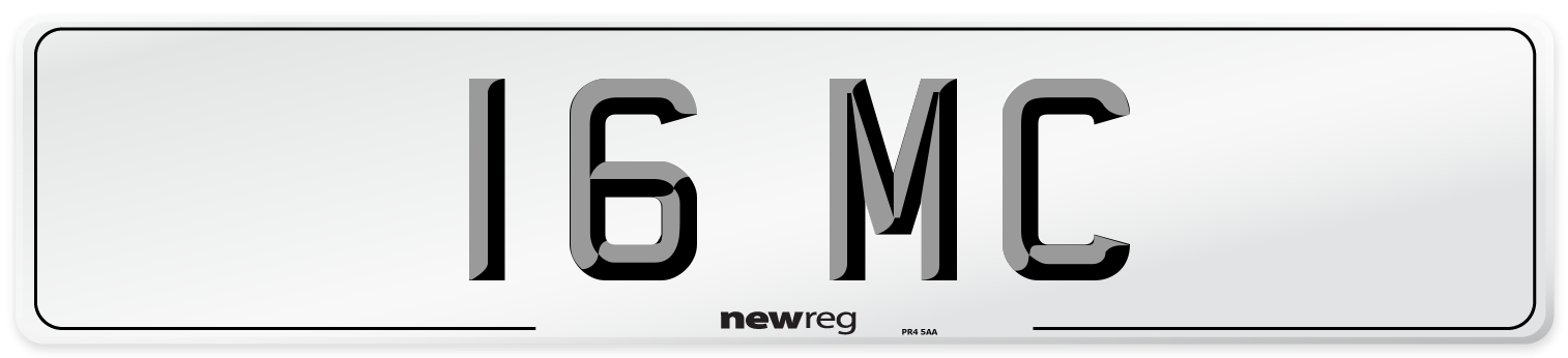 16 MC Front Number Plate