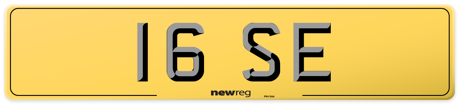 16 SE Rear Number Plate