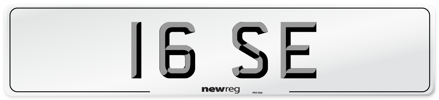 16 SE Front Number Plate
