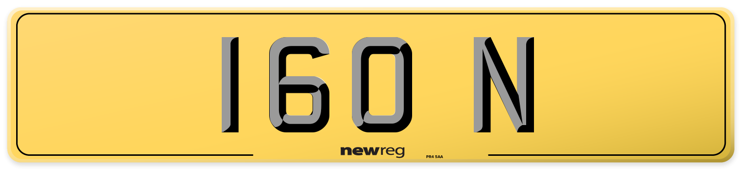 160 N Rear Number Plate