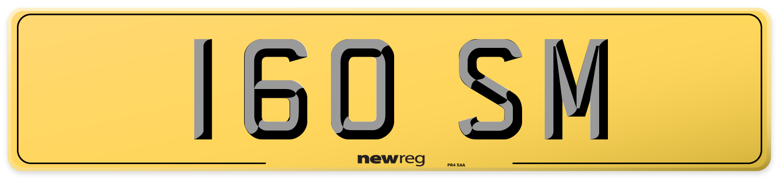 160 SM Rear Number Plate