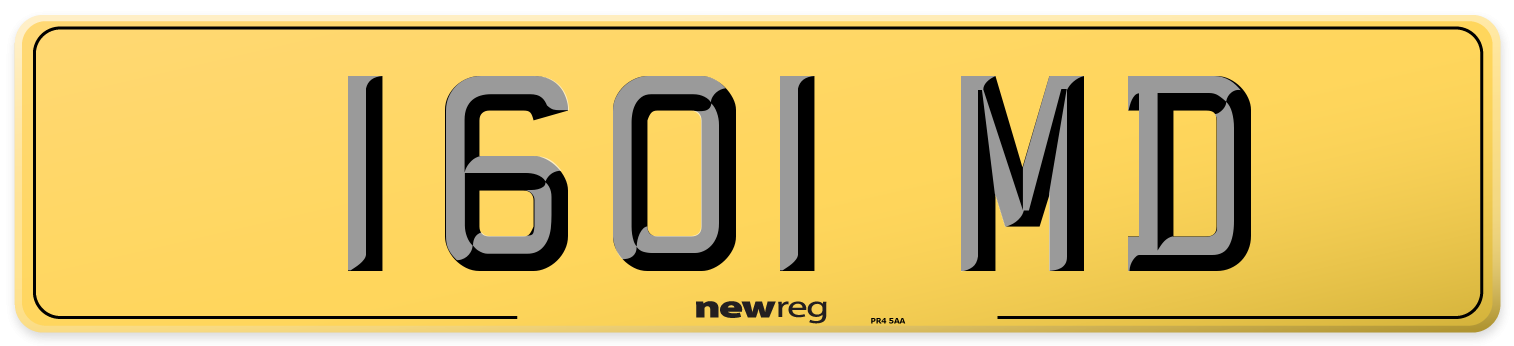 1601 MD Rear Number Plate