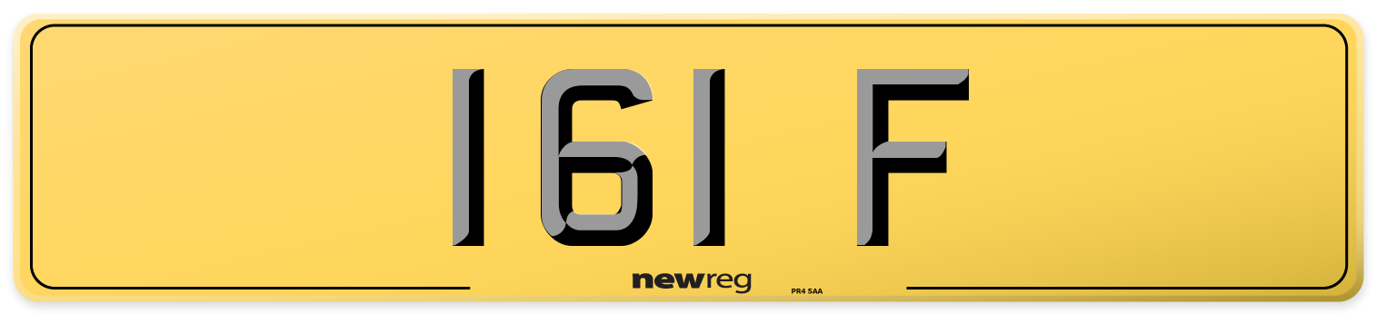 161 F Rear Number Plate