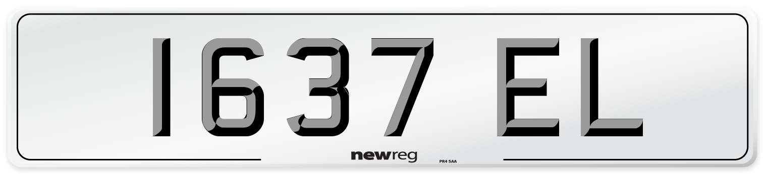 1637 EL Front Number Plate