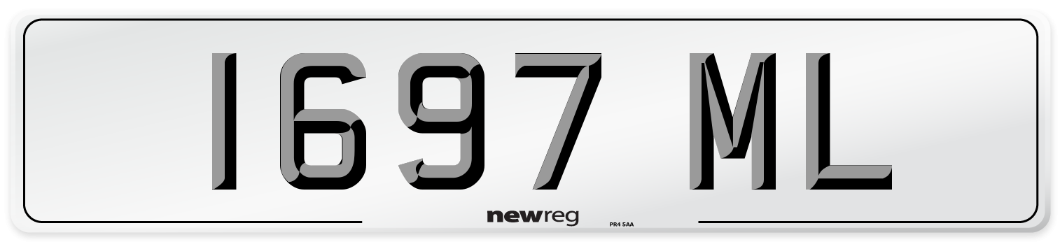 1697 ML Front Number Plate