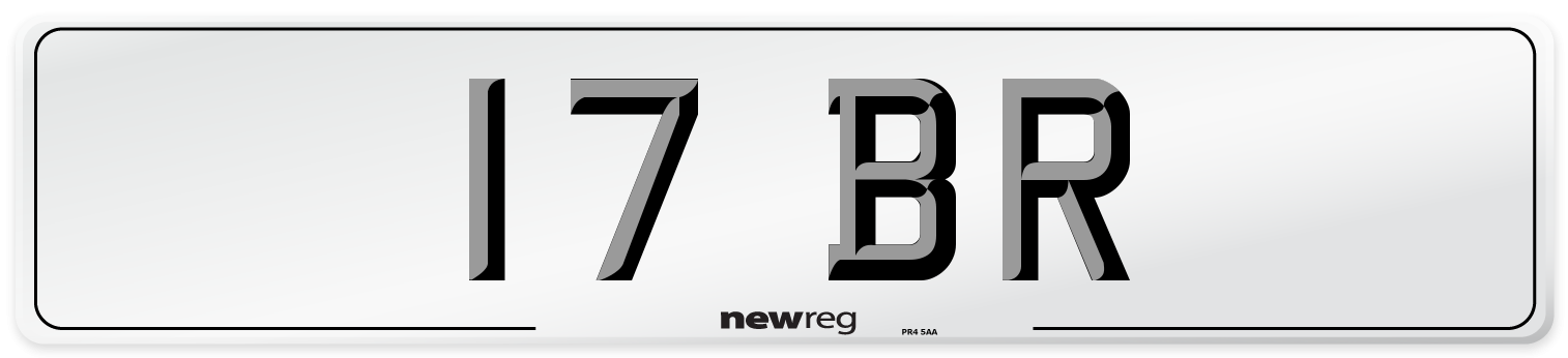 17 BR Front Number Plate