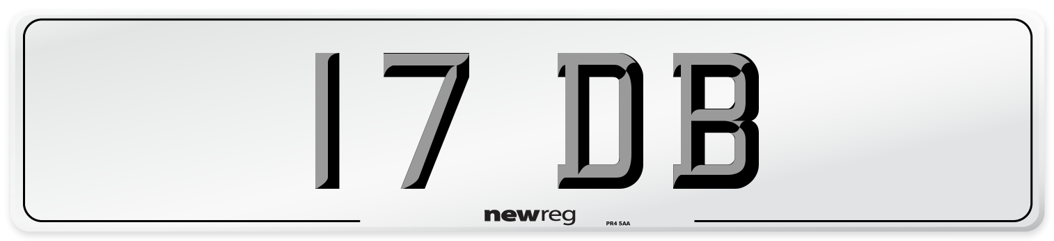 17 DB Front Number Plate