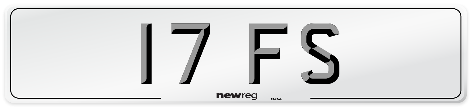 17 FS Front Number Plate