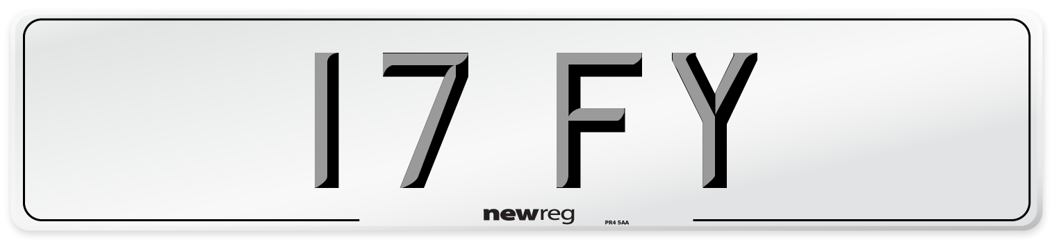 17 FY Front Number Plate