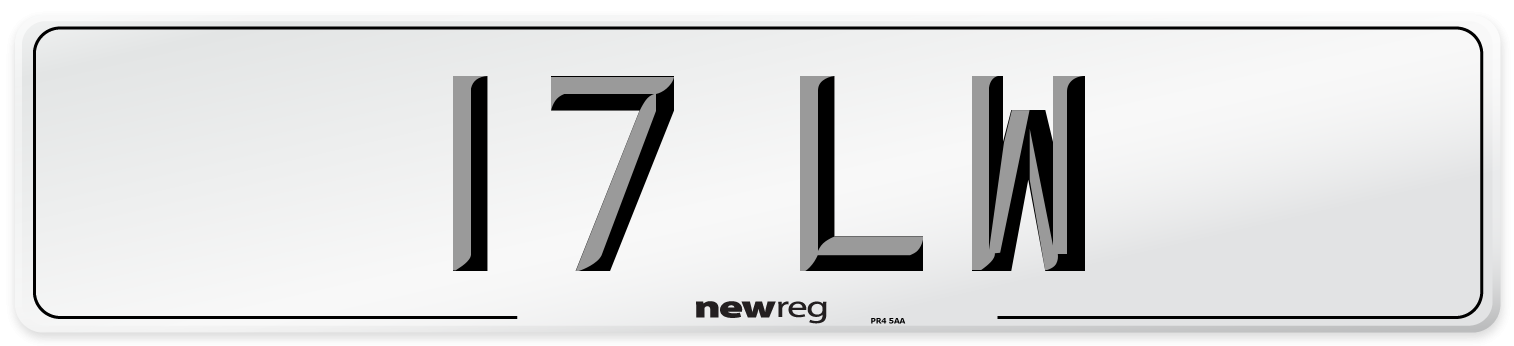 17 LW Front Number Plate