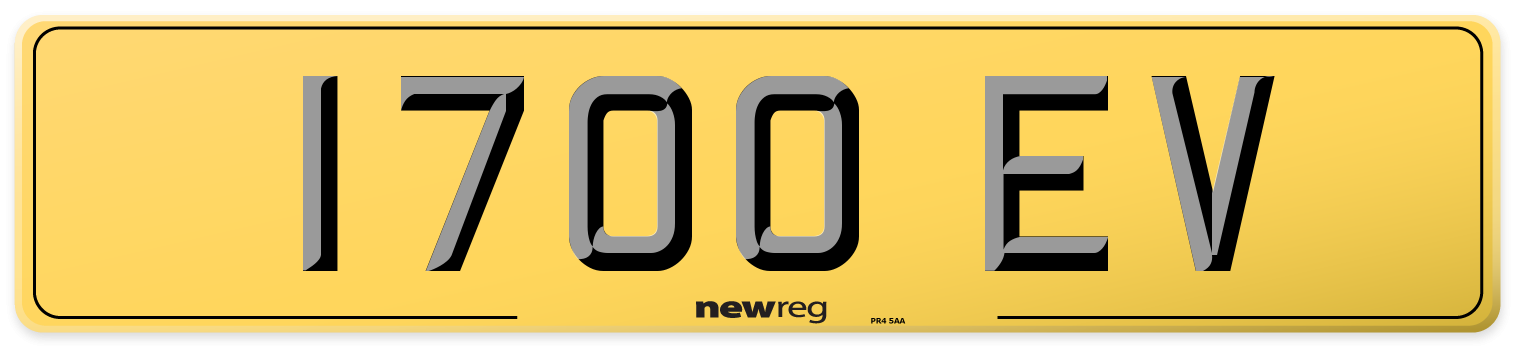 1700 EV Rear Number Plate