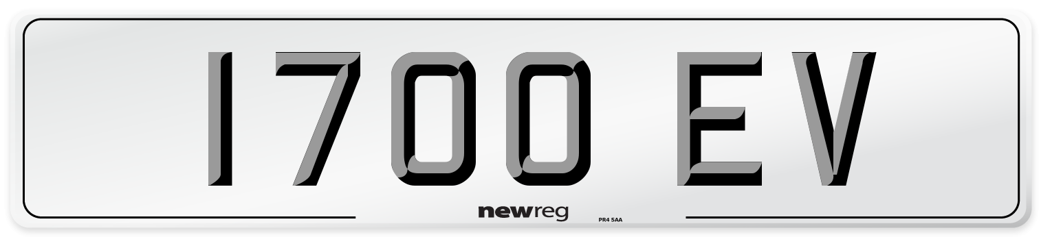 1700 EV Front Number Plate