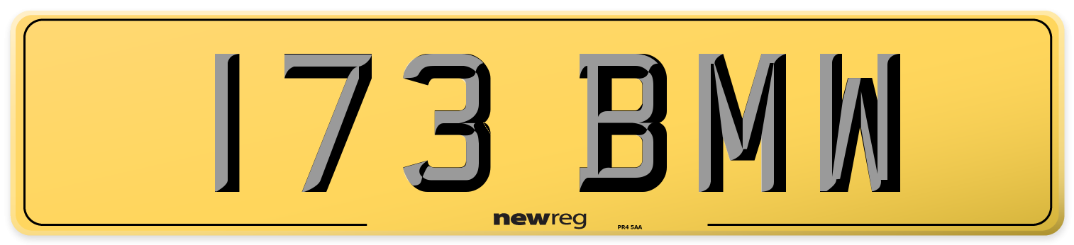 173 BMW Rear Number Plate