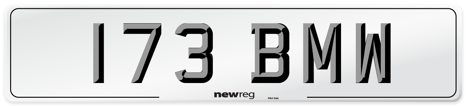173 BMW Front Number Plate