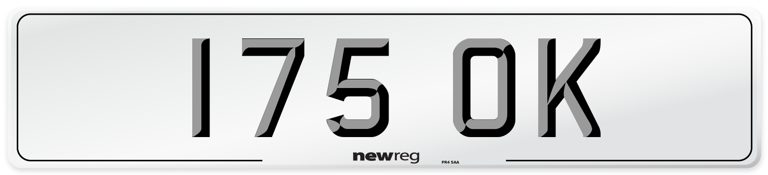 175 OK Front Number Plate