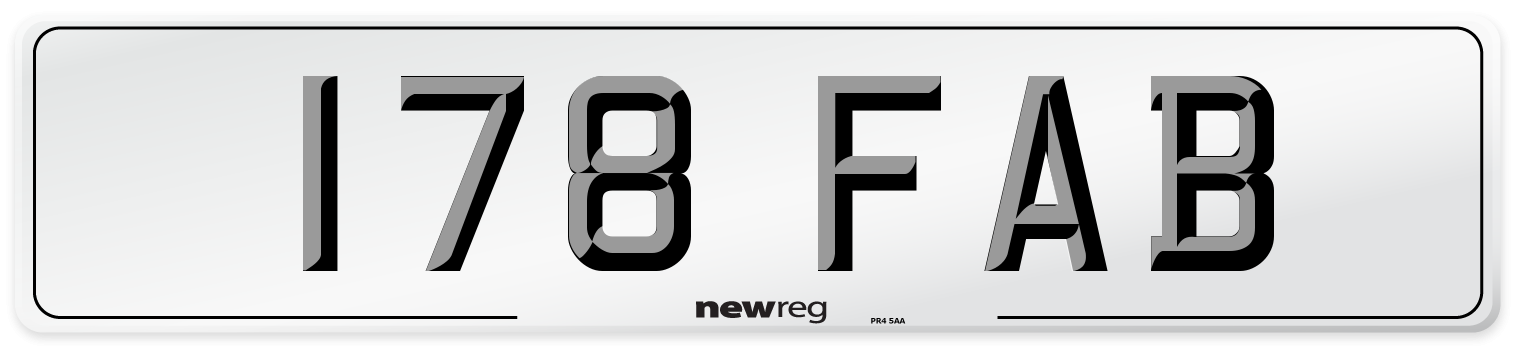 178 FAB Front Number Plate