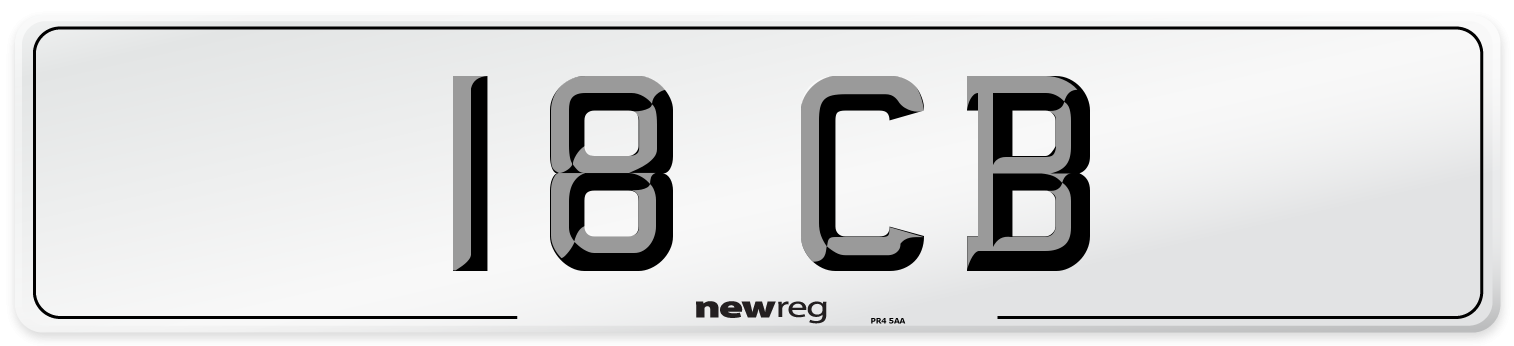 18 CB Front Number Plate