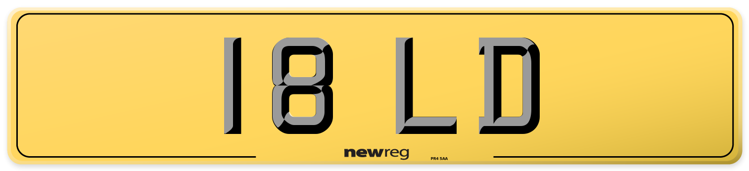 18 LD Rear Number Plate
