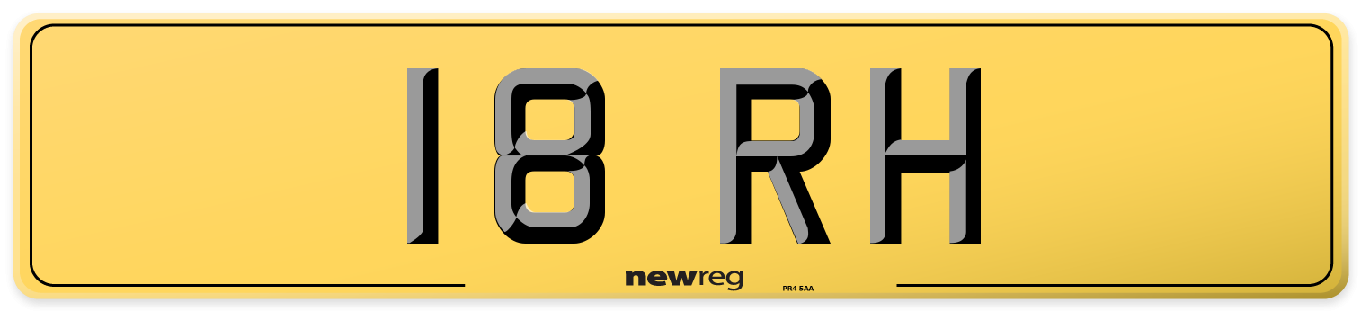 18 RH Rear Number Plate