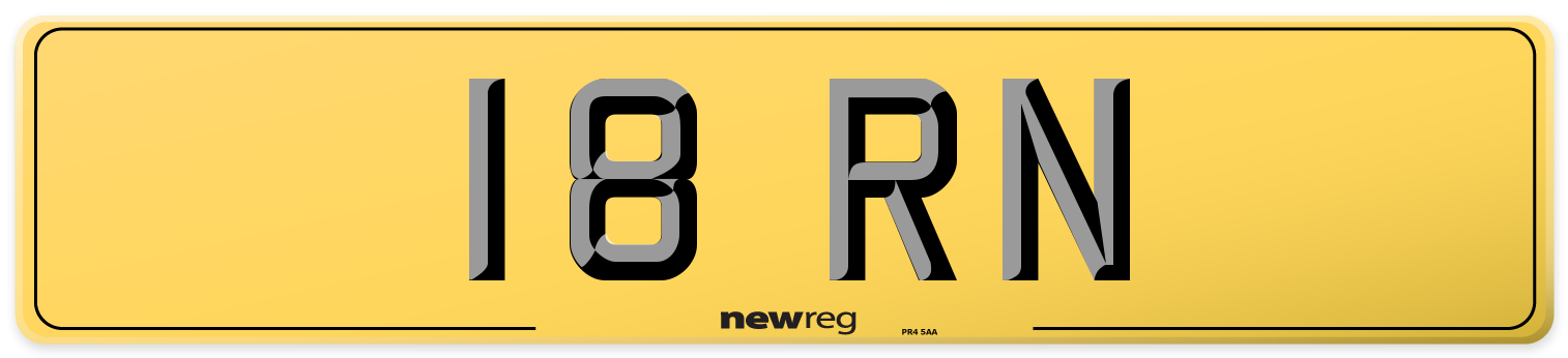 18 RN Rear Number Plate