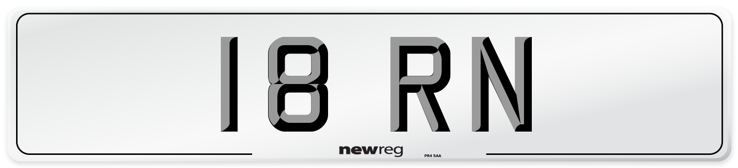 18 RN Front Number Plate