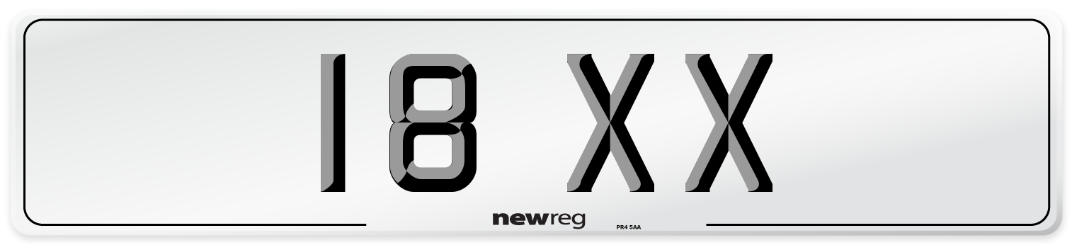 18 XX Front Number Plate