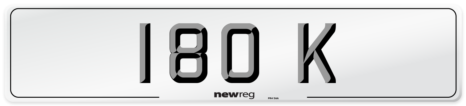 180 K Front Number Plate