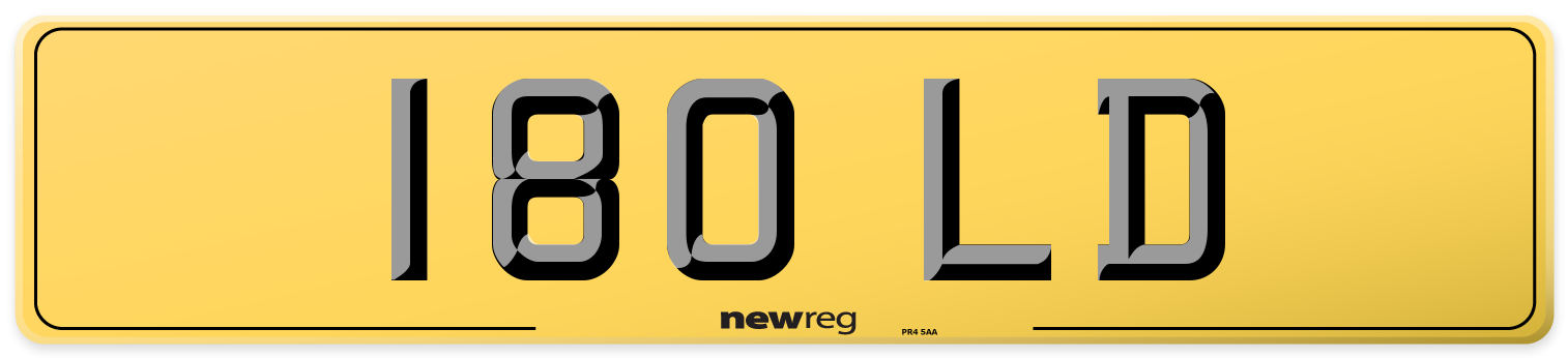 180 LD Rear Number Plate