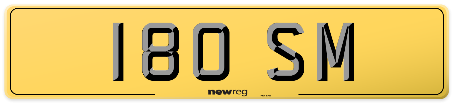 180 SM Rear Number Plate