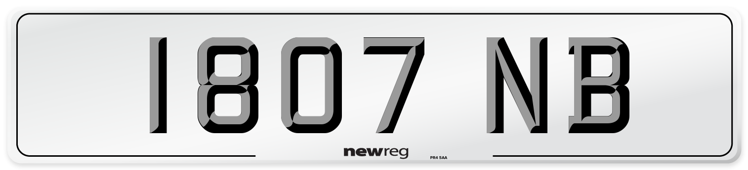 1807 NB Front Number Plate
