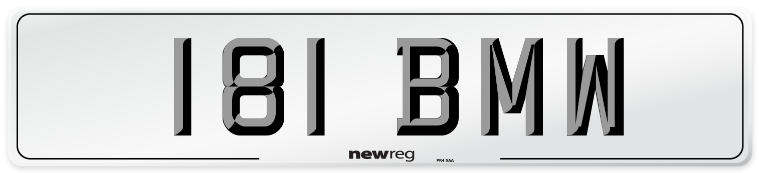 181 BMW Front Number Plate