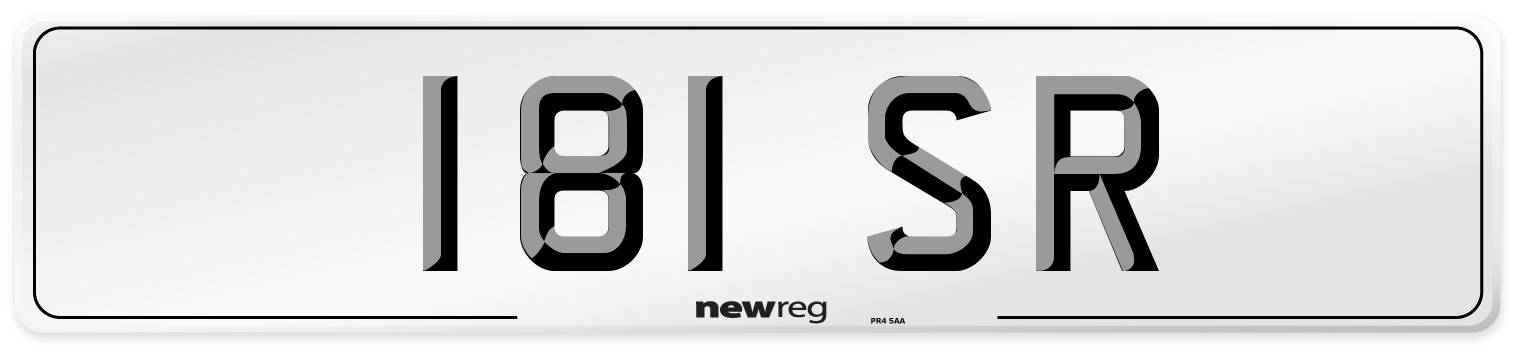 181 SR Front Number Plate