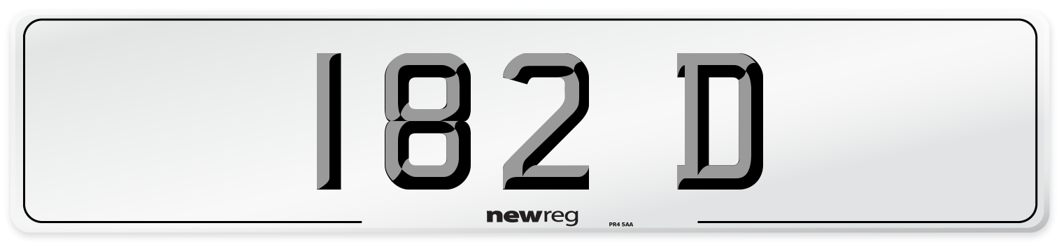 182 D Front Number Plate