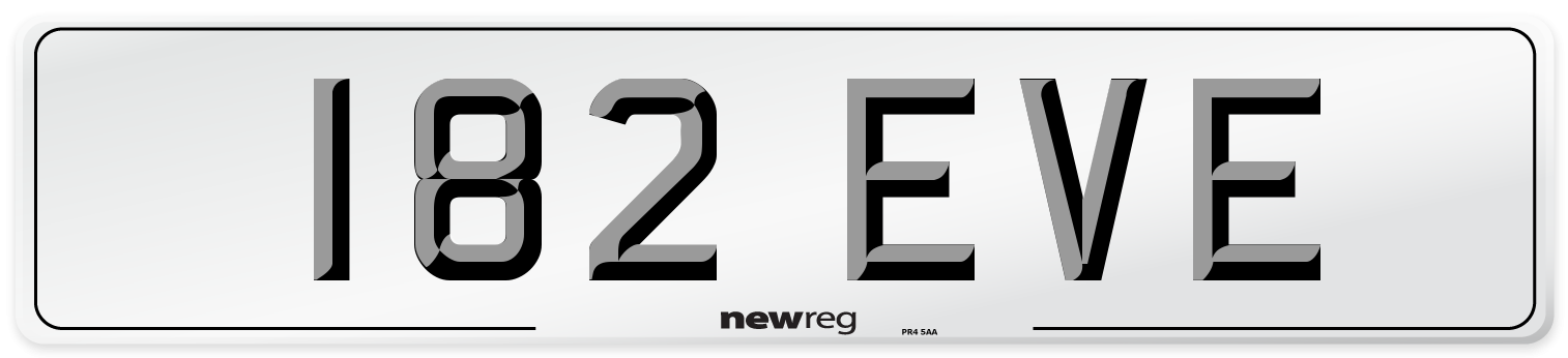 182 EVE Front Number Plate