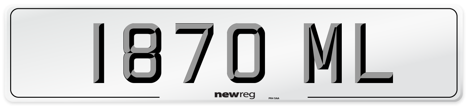 1870 ML Front Number Plate