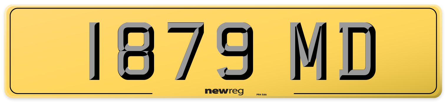 1879 MD Rear Number Plate