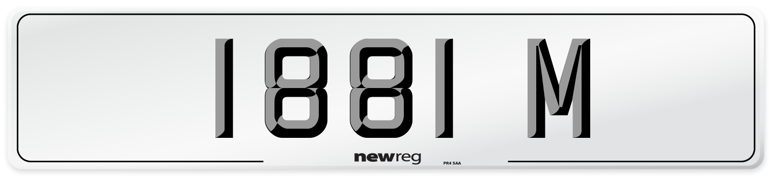 1881 M Front Number Plate