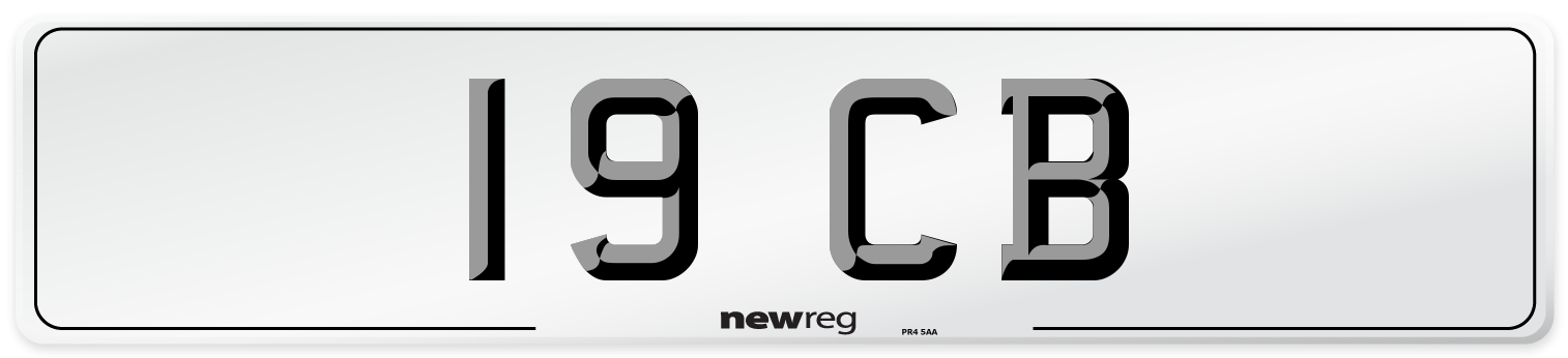 19 CB Front Number Plate