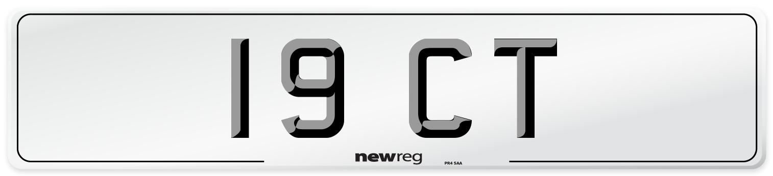 19 CT Front Number Plate