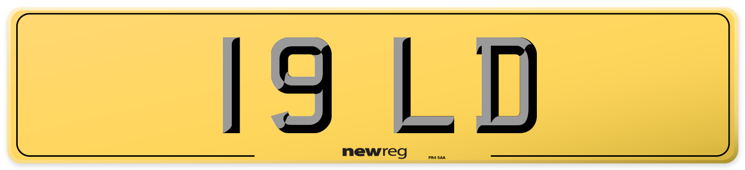 19 LD Rear Number Plate