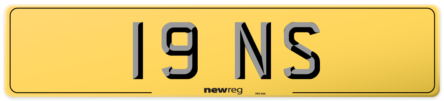 19 NS Rear Number Plate