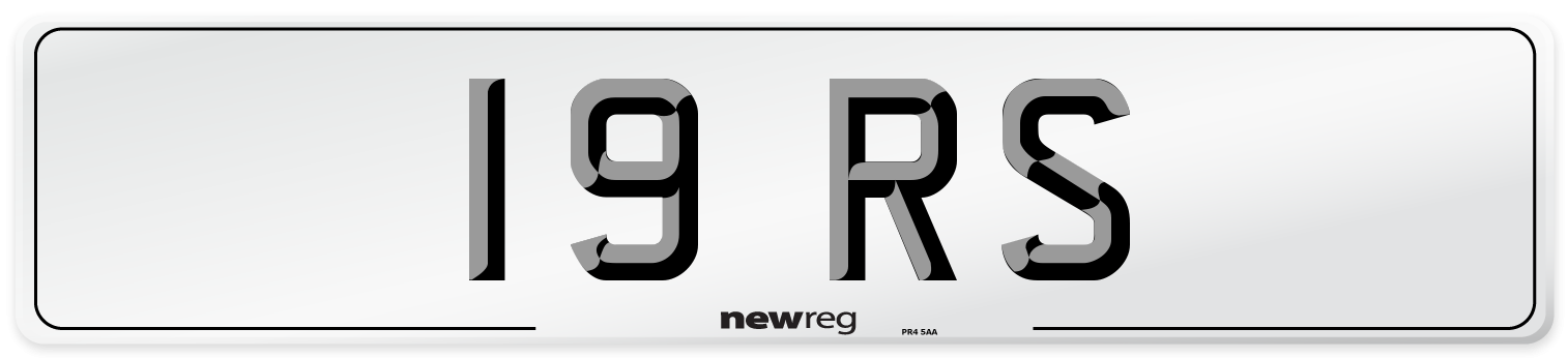 19 RS Front Number Plate