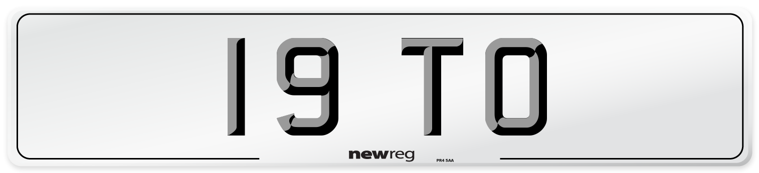19 TO Front Number Plate