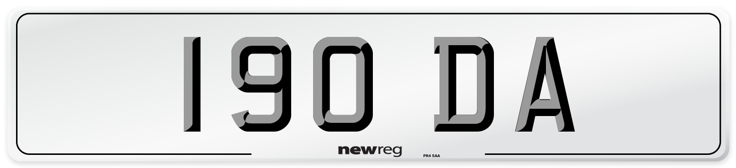 190 DA Front Number Plate